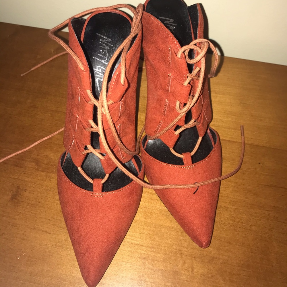 Nasty Gal lace up heels